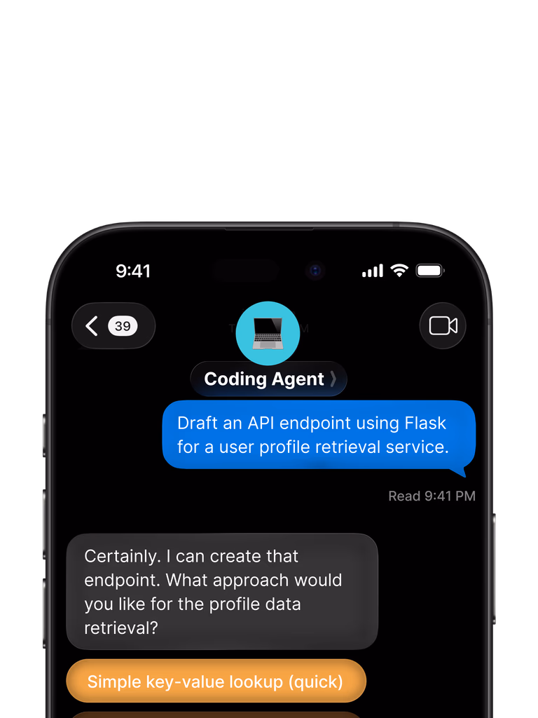 Site & content requests conversation with an agent